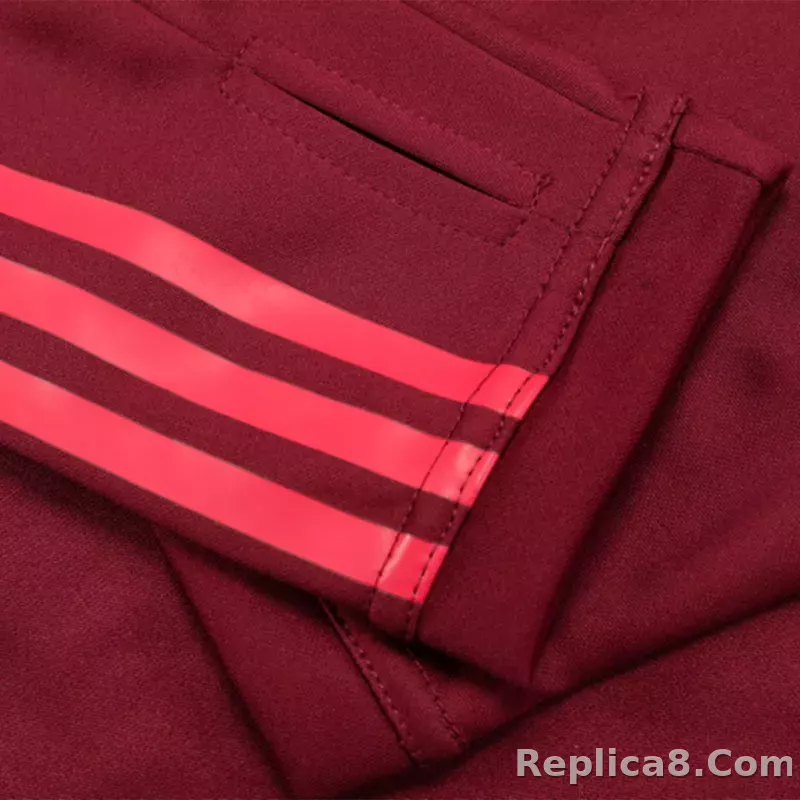 Manchester United Zipper Sweatshirt Kit(Top+Pants) Red 2023/24 - detail