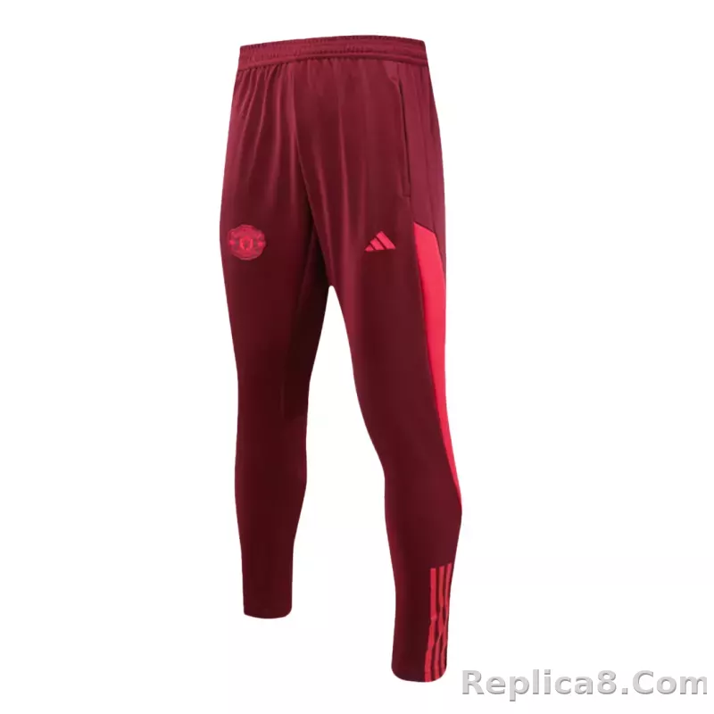 Manchester United Zipper Sweatshirt Kit(Top+Pants) Red 2023/24 - detail