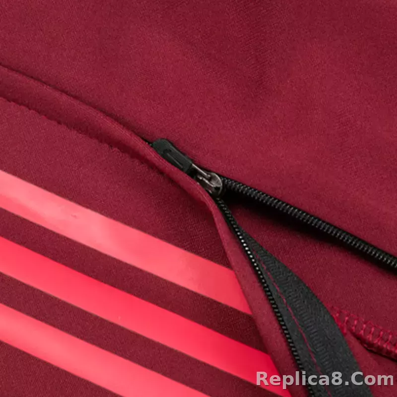 Manchester United Zipper Sweatshirt Kit(Top+Pants) Red 2023/24 - detail