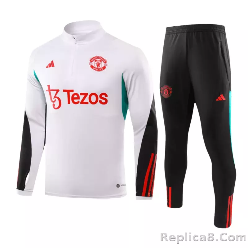 Manchester United Zipper Sweatshirt Kit(Top+Pants) 2023/24