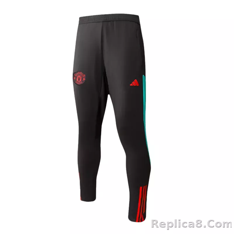 Manchester United Zipper Sweatshirt Kit(Top+Pants) Black 2023/24 - detail