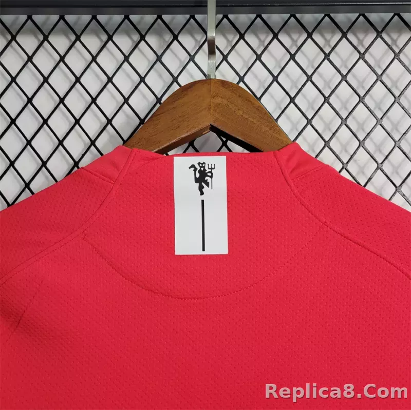 07-08 Manchester United Home UCL Final Retro Jersey Long Sleeve - detail