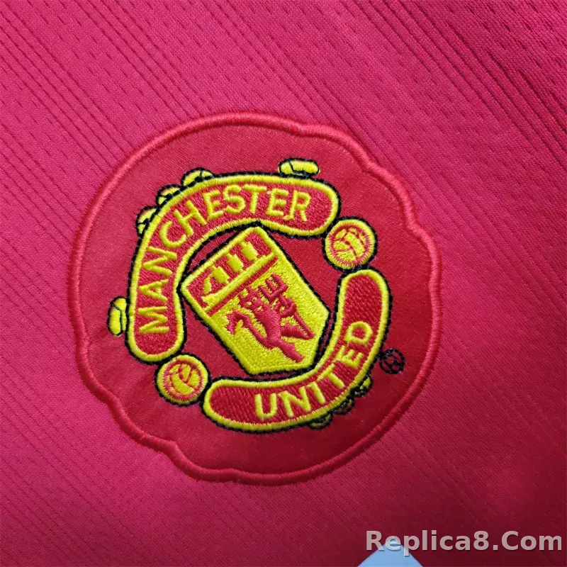 07-08 Manchester United Home UCL Final Retro Jersey Long Sleeve - detail