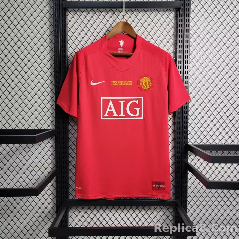 07-08 Manchester United Home UCL Final Retro Jersey