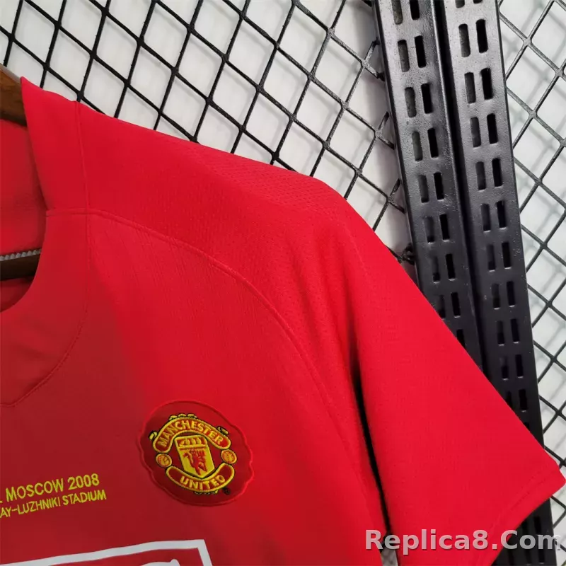 07-08 Manchester United Home UCL Final Retro Jersey - detail