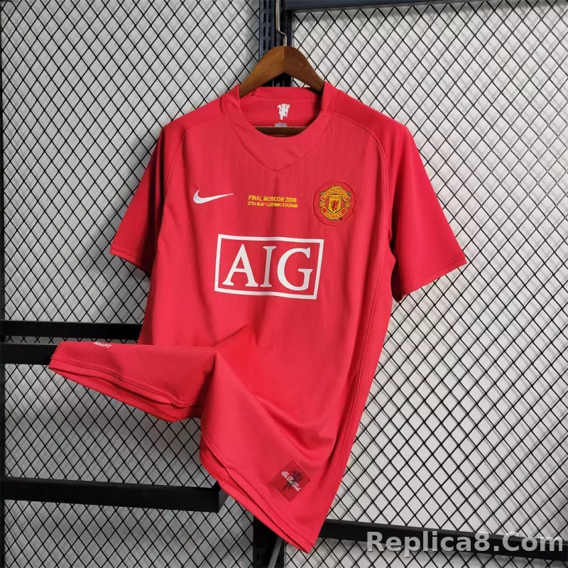 07-08 Manchester United Home UCL Final Retro Jersey - detail
