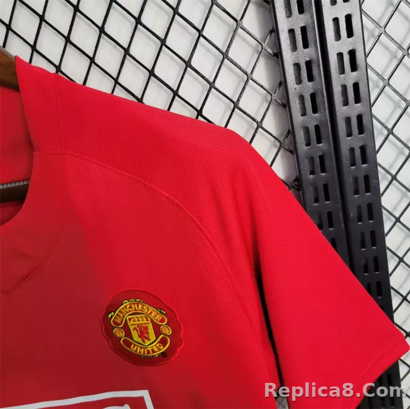 07-08 Manchester United Home Retro Jersey - detail