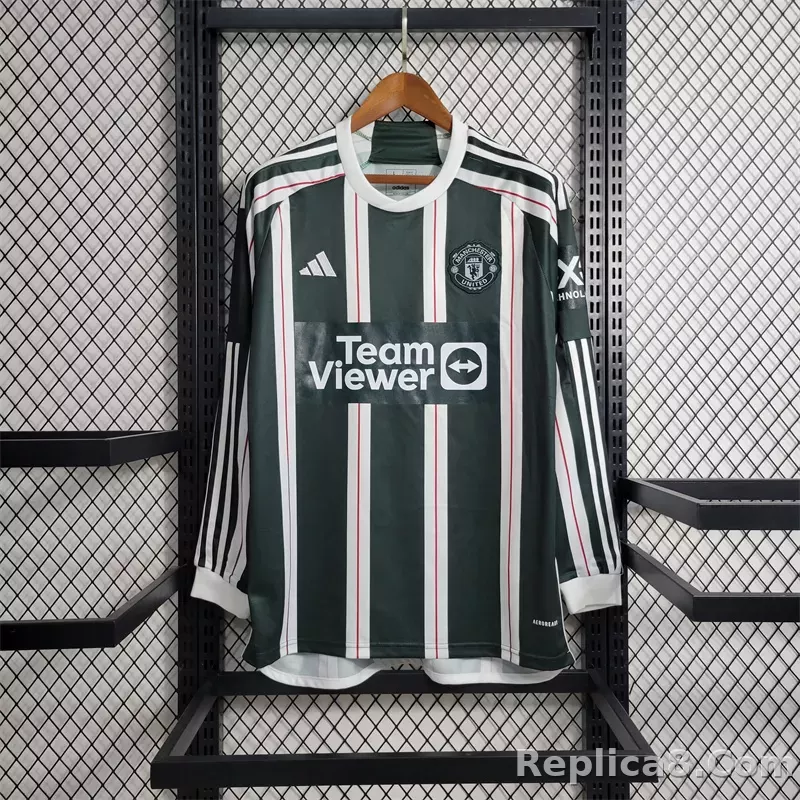 23-24 Manchester United Away Jersey Long Sleeve