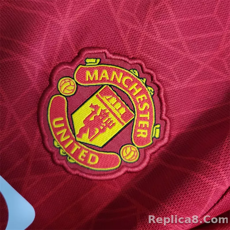 23-24 Manchester United Home Kids Kit Jersey+Shorts - detail