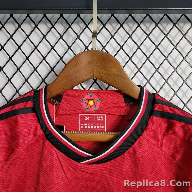 23-24 Manchester United Home Kids Kit Jersey+Shorts - detail