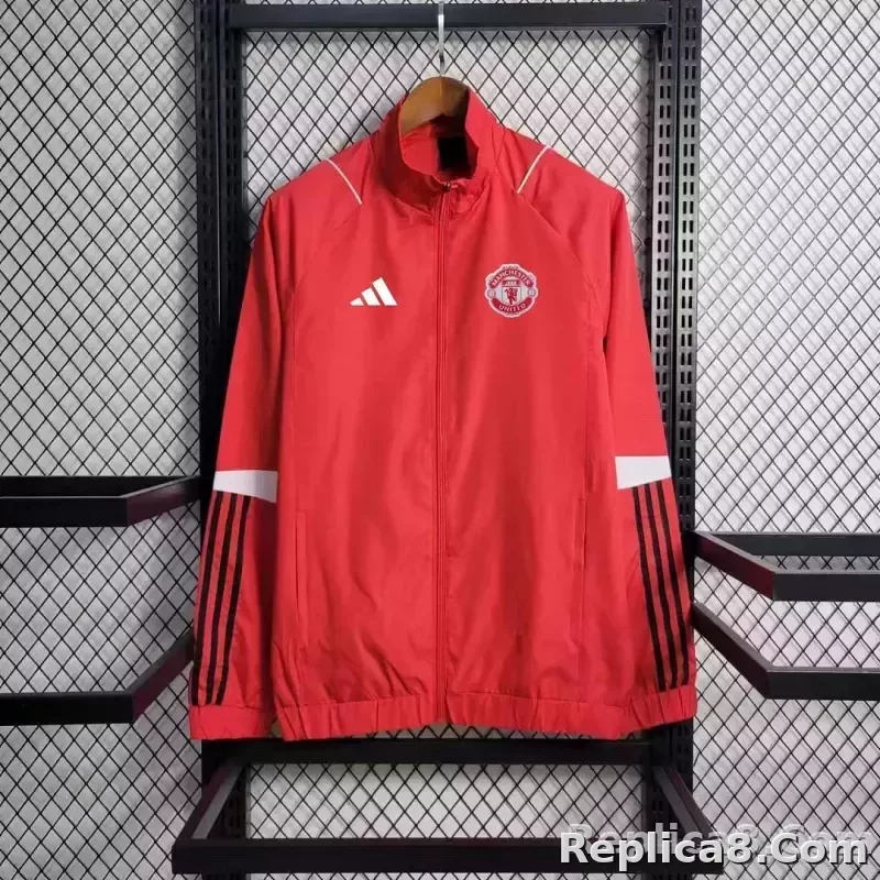 2023 Manchester United Soccer Jersey Windbreaker Red