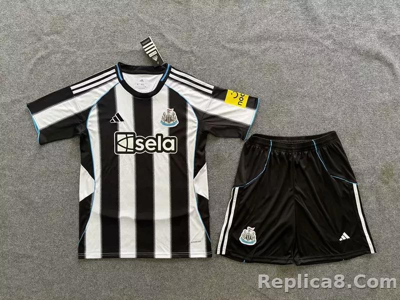 25-26 Newcastle United Home Soccer Kids Kit Jersey+Shorts