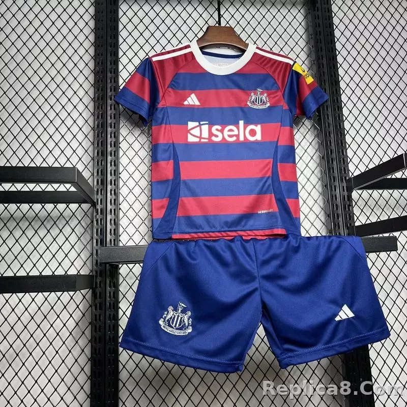 24-25 Newcastle United Away Soccer Kids Kit Jersey+Shorts