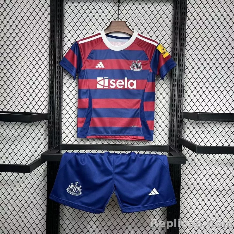 24-25 Newcastle United Away Soccer Kids Kit Jersey+Shorts - detail