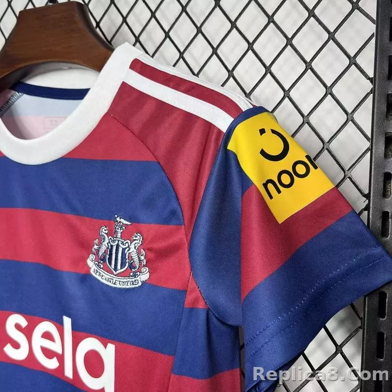 24-25 Newcastle United Away Soccer Kids Kit Jersey+Shorts - detail