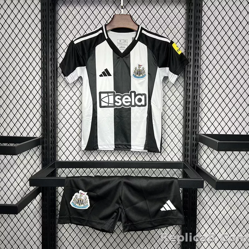24-25 Newcastle United Home Soccer Kids Kit Jersey+Shorts - detail