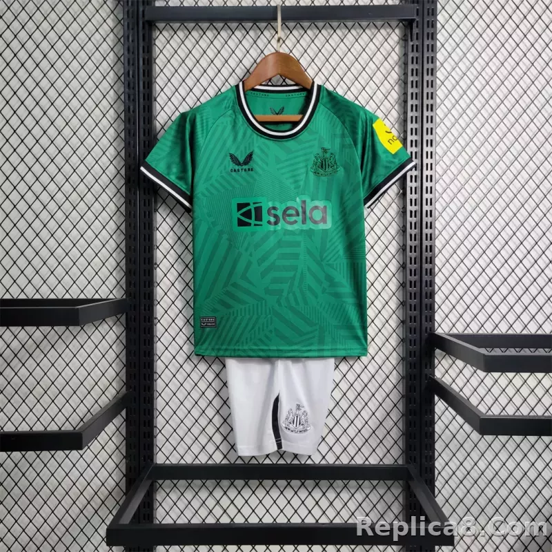 23-24 Newcastle United Away Kids Kit Jersey