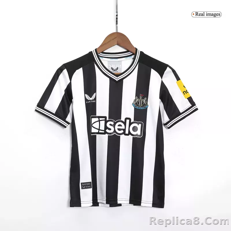 23-24 Newcastle United Home Kids Kit Jersey+Shorts - detail