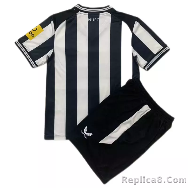 23-24 Newcastle United Home Kids Kit Jersey+Shorts - detail