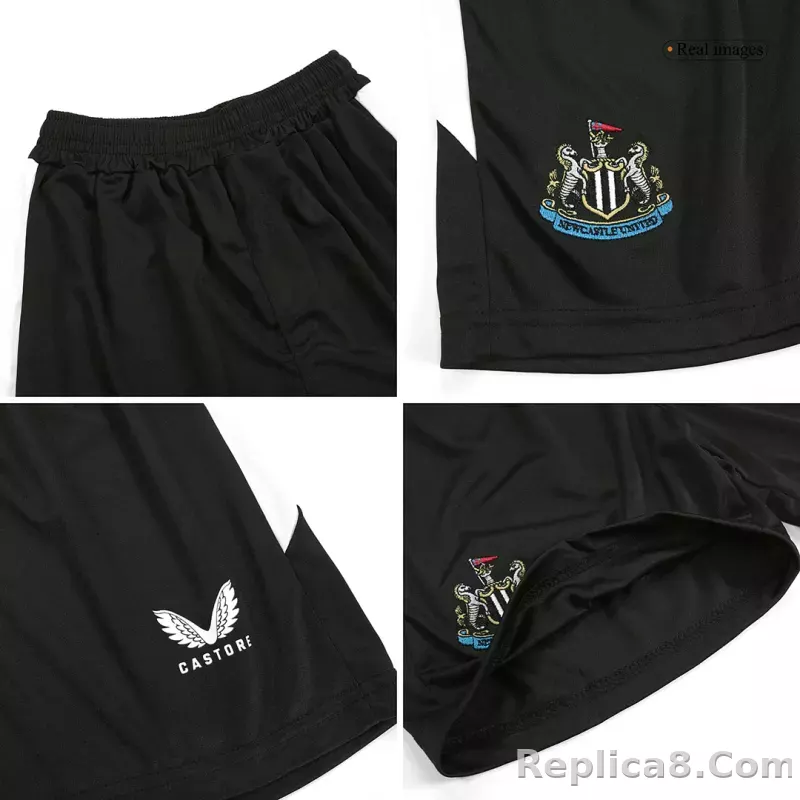 23-24 Newcastle United Home Kids Kit Jersey+Shorts - detail