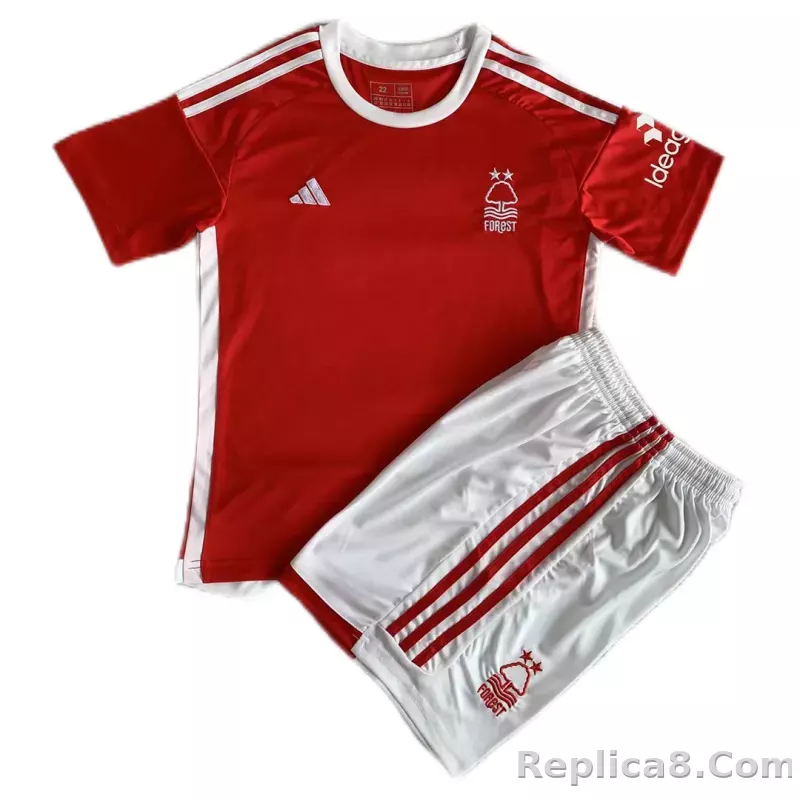 23-24 Nottingham Forest Home Kids Kit Jersey+Shorts