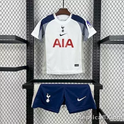 25-26 Tottenham Hotspur Home Soccer Kids Kit Jersey+Shorts