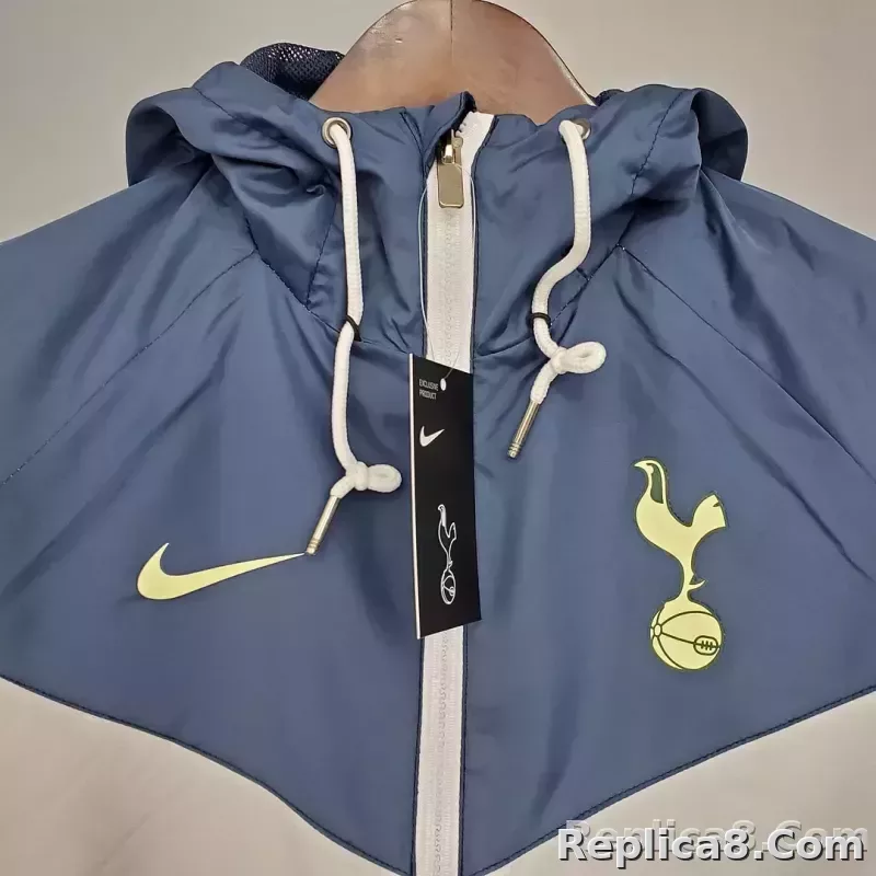 2021/2022 Tottenham Jersey Windbreaker Blue-White - detail