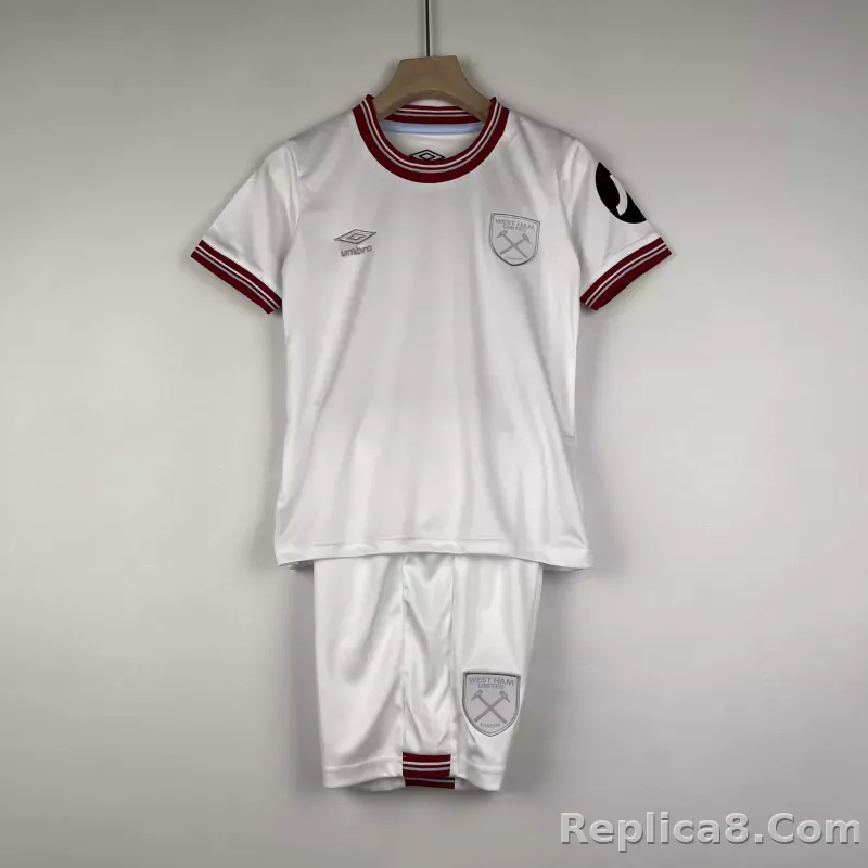 23-24 West Ham United Kids Kit Jersey+Shorts