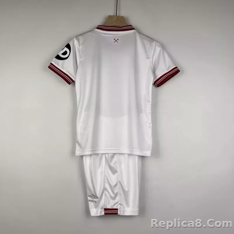 23-24 West Ham United Kids Kit Jersey+Shorts - detail