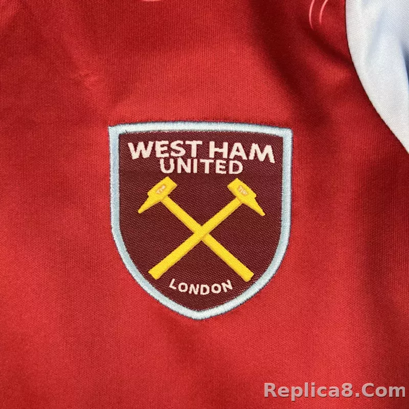 23-24 West Ham United Home Kids Kit Jersey+Shorts - detail