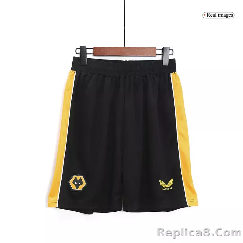 23-24 Wolverhampton Wanderers Home Soccer Shorts - detail