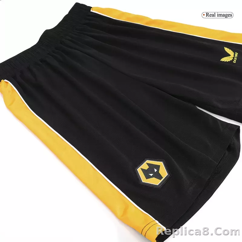 23-24 Wolverhampton Wanderers Home Soccer Shorts - detail