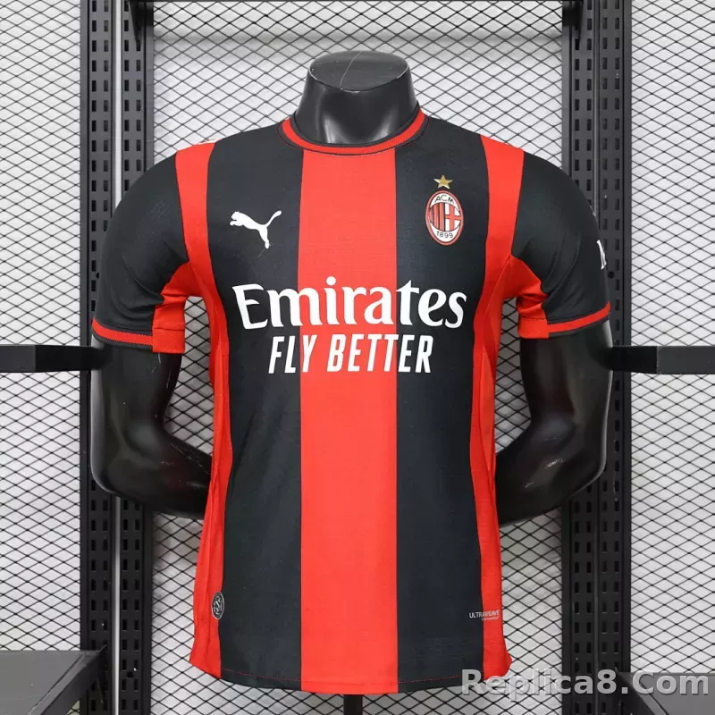 26-27 AC Milan Home  Soccer Jersey Red
