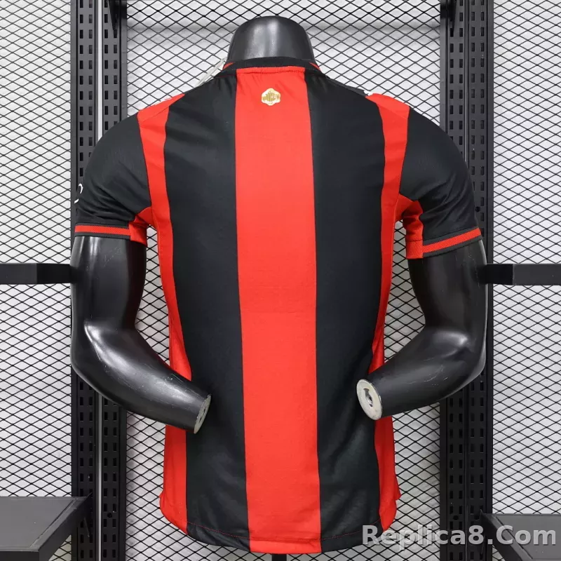 26-27 AC Milan Home  Soccer Jersey Red - detail