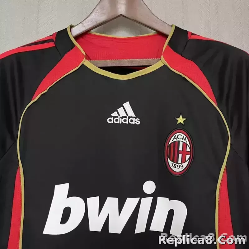 06-07 AC Milan Third Away Retro Soccer Jersey Long Sleeve - detail