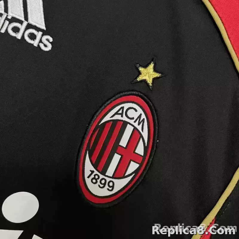06-07 AC Milan Third Away Retro Soccer Jersey Long Sleeve - detail