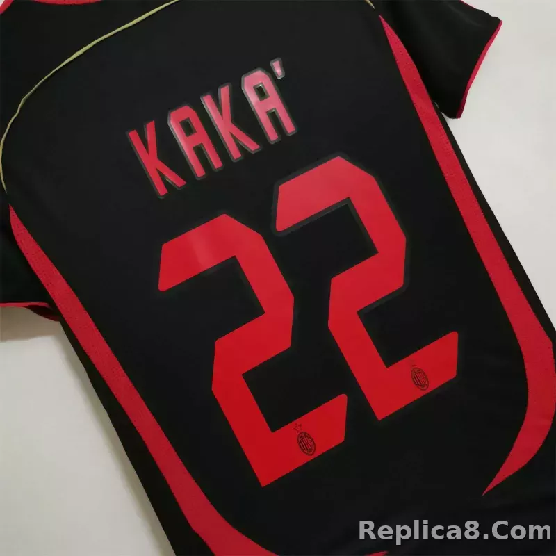 06-07 AC Milan Third Away Retro Soccer Jersey - detail