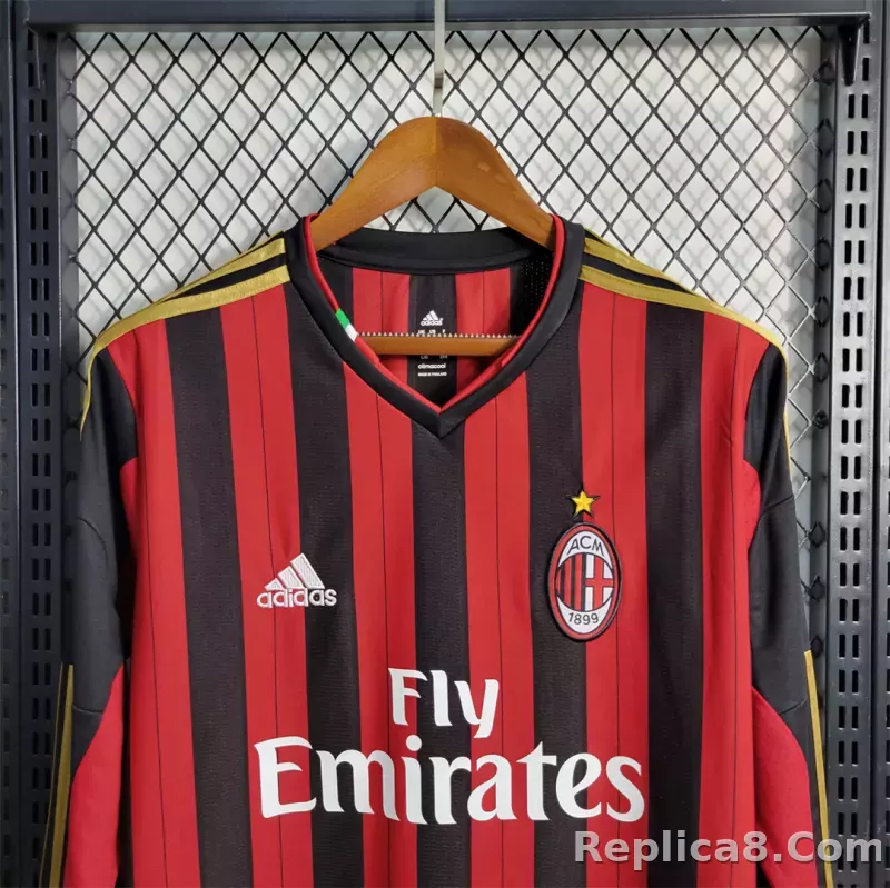 2013-14 AC Milan  Retro Jersey Home Long Sleeve - detail