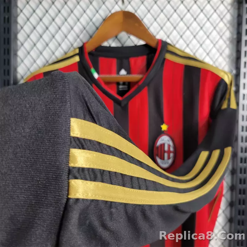 2013-14 AC Milan  Retro Jersey Home Long Sleeve - detail