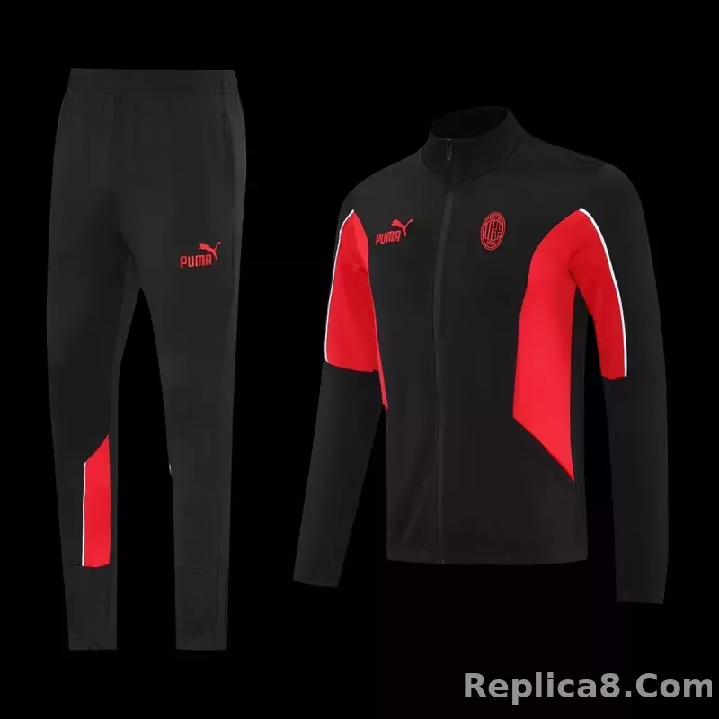 25-26 AC Milan Training Tracksuit Kit(Jacket+Pants) Black - detail