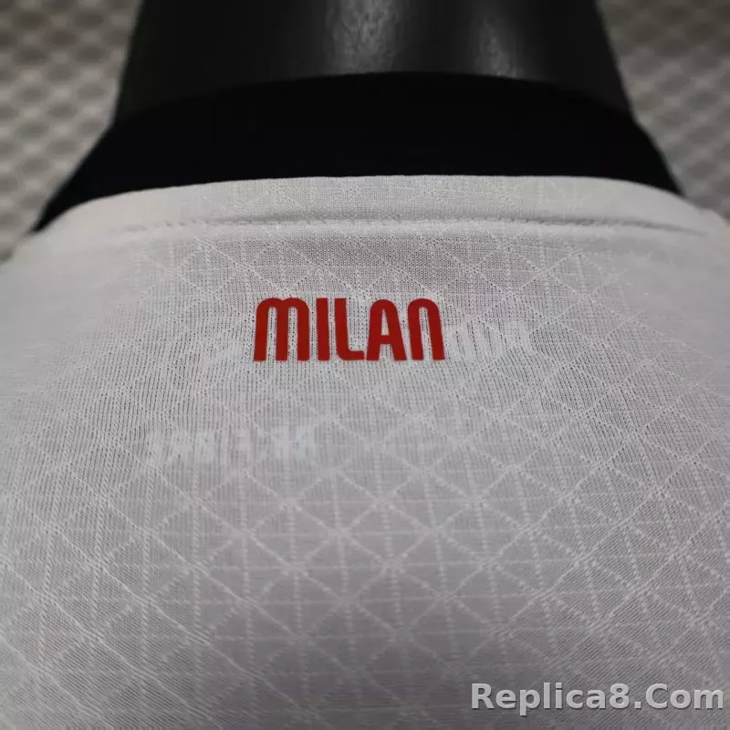 25-26 AC Milan Away Soccer Jersey Player Version Long Sleeve - detail