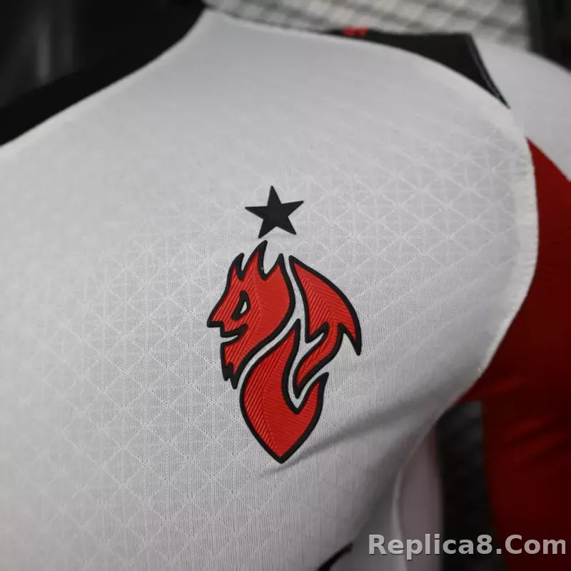 25-26 AC Milan Away Soccer Jersey Player Version Long Sleeve - detail