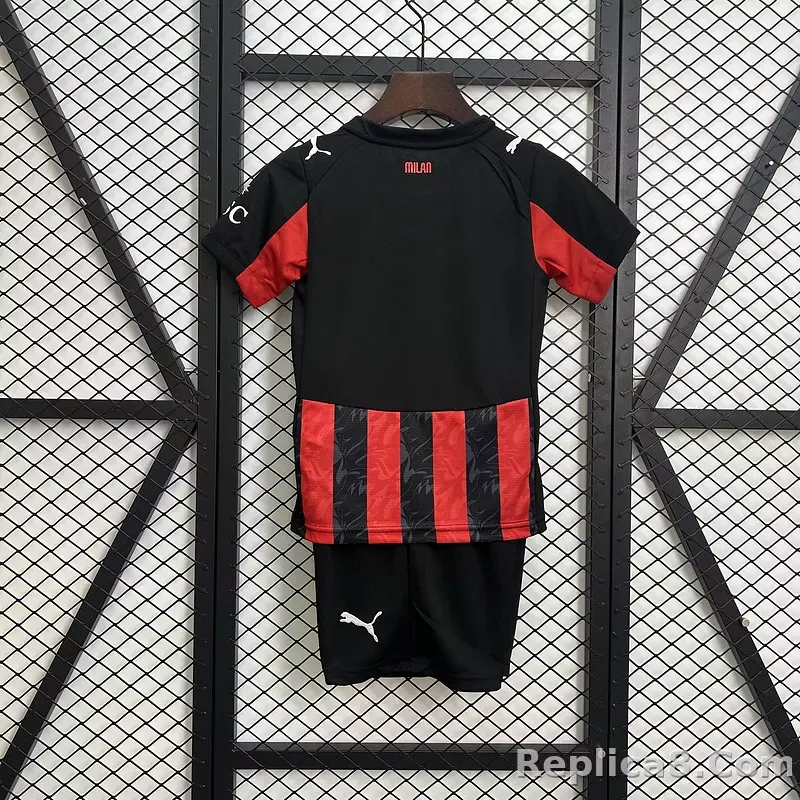 25-26 AC Milan Home Soccer Kids Kit Jersey+Shorts - detail