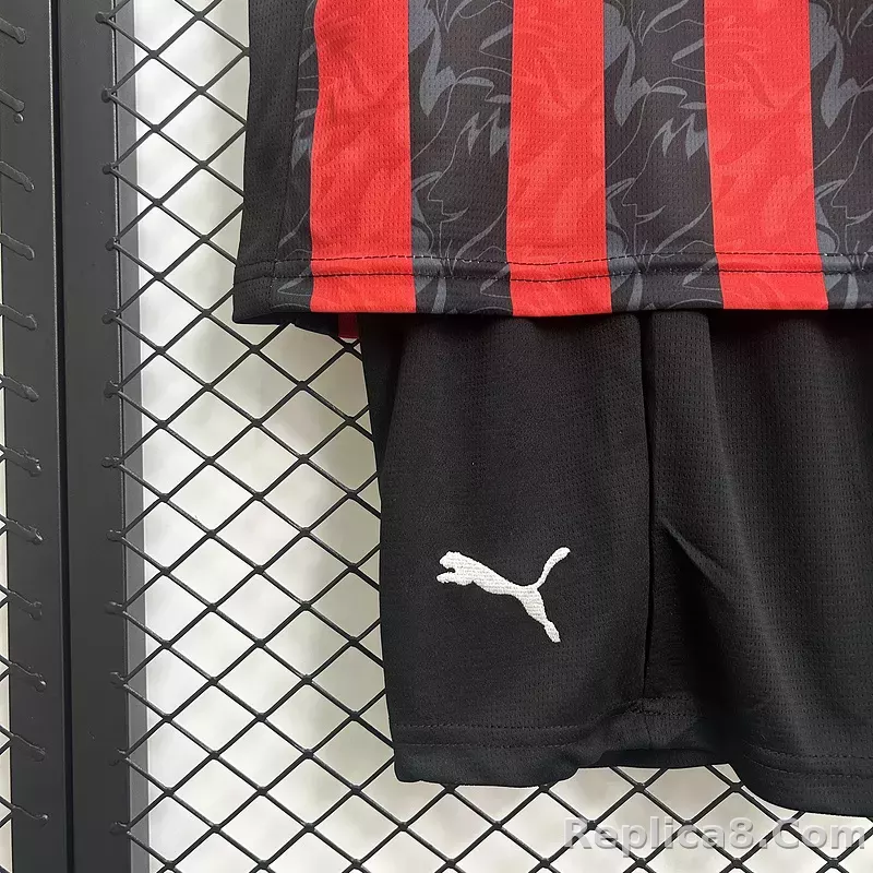 25-26 AC Milan Home Soccer Kids Kit Jersey+Shorts - detail