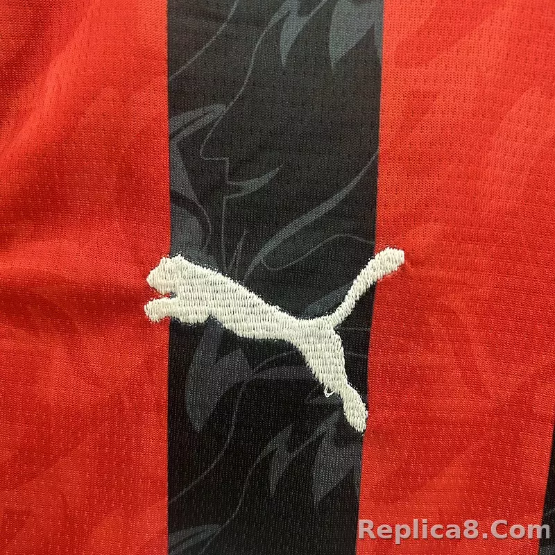 25-26 AC Milan Home Soccer Kids Kit Jersey+Shorts - detail