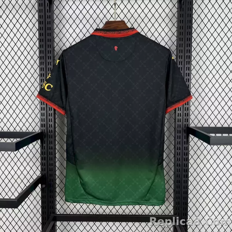 "GIMENEZ" #7 AC Milan Co-Branded Off-White  Soccer Jersey Black - detail