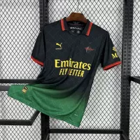 "GIMENEZ" #7 AC Milan Co-Branded Off-White  Soccer Jersey Black - view 3