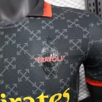 25-26 AC Milan Co-Branded Off-White  Soccer Jersey Black - view 7