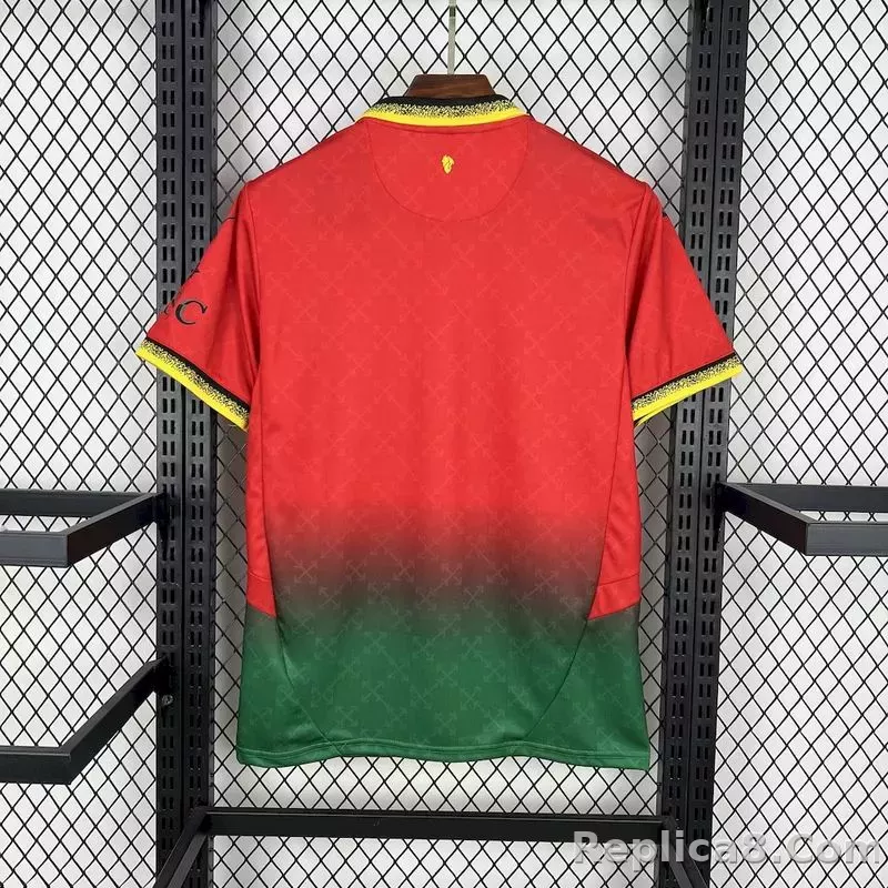 25-26 AC Milan Co-Branded Off-White  Soccer Jersey Red - detail