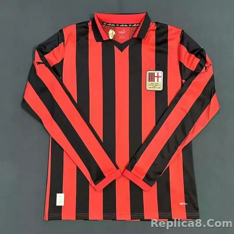 2024 AC Milan 125-Year Anniversary Kit Long Sleeve - detail